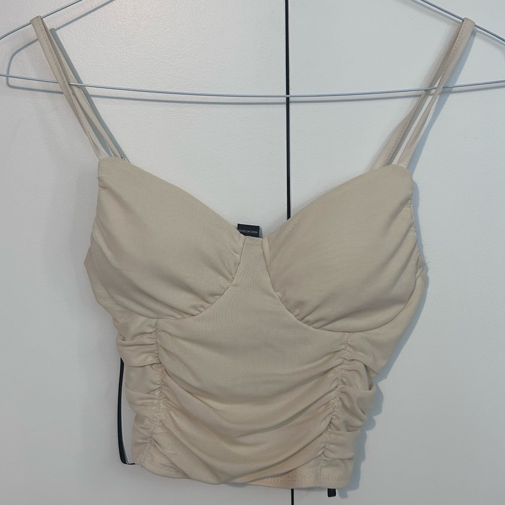 Cream tank crop top - Picture 1 of 2